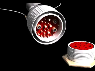 MIL-STD-1760 Connector 3D model