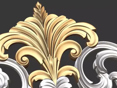Antique bed molding Classic 3D for CNC 3D print model