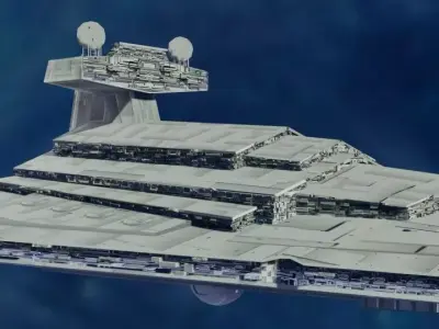StarDestroyer lego star wars destroyer in sky Free 3D model