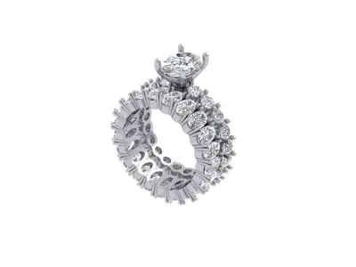 Oval Ring 3D print model 10
