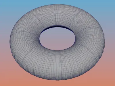 Lifebuoy polygon 3D model