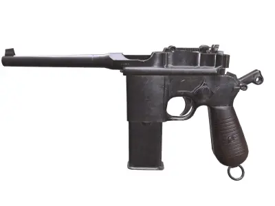 Mauser C96 Free low-poly 3D model