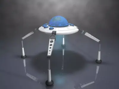 Space ship 3D model 7