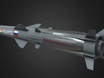 BrahMos  missile Low-poly 3D model