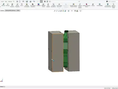 1500ml PET bottle and mould 3D model