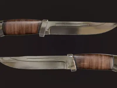 Hunting knife Low-poly 3D model order