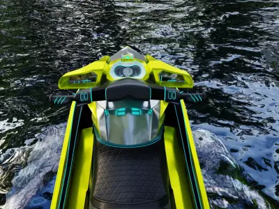 Jetski sci-fi detailed model  3D model