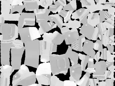 White Pistol 3D model get