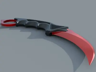 Karambit knife 3D model 5