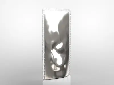 blank aluminium pouch 3D model
