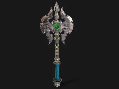 Barbarian Labrys Low-poly 3D model