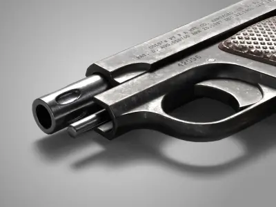 Colt Model 1908 Vest Pocket cal 25 Low-poly 3D model