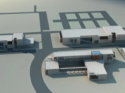 Architecture modern house 3D model