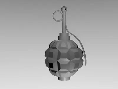 Military Grenade Keychain ready for printing 3D print model