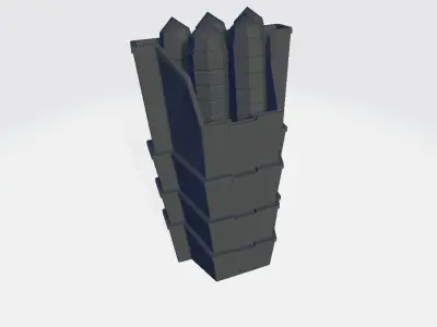 Bullet Bin Low-poly 3D model