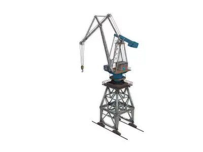 Dock crane Low-poly 3D model order