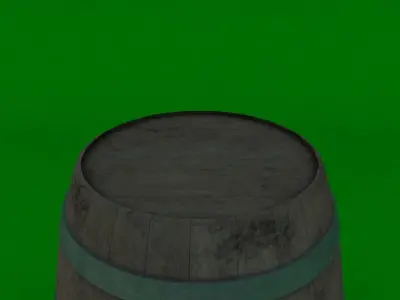 barrel wooden Low-poly 3D model purchase