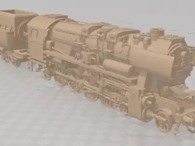 BR 52 Locomotive Steam Train Printable 3D print model