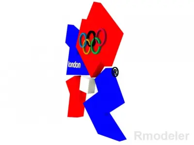 London Games Olimpic 2012 3d Logo 3D model