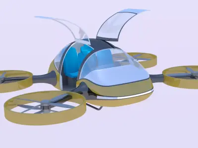 Passenger drone concept 8 3D model