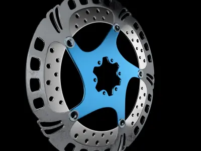 Motorcycle brake disc rotor 3D model