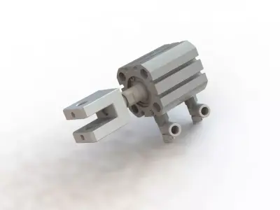 Cilindro Pneumatico SMC CD55B25 10M Pneumatic Cylinder 3D model