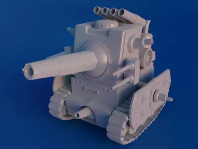 Mini Military Tank 3D model