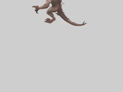Bloodthirsty creature model Low-poly 3D model