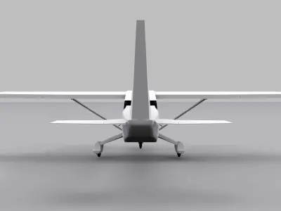 Cessna 207 Low-poly 3D model