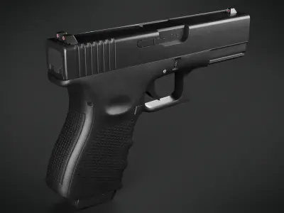 Pistol -Game Ready Low-poly 3D model