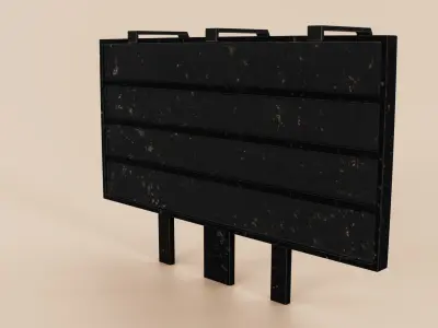 Advertising Billboard Panel Type D Low-poly 3D model