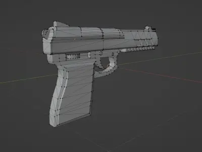 Lowpoly Desert Eagle 3d model Low-poly 3D model