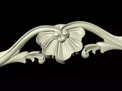 Central decor ornament for furniture 3D model 1147