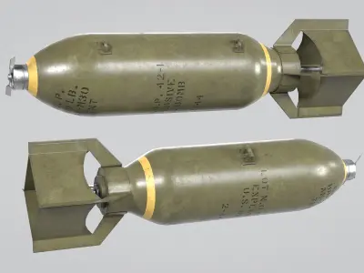 AN-M30 100 lb Bomb Low-poly 3D model