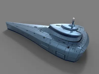 Destroyer Low-poly 3D model purchase