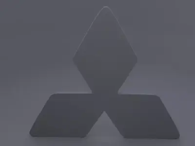 mitsubishi logo 3D model