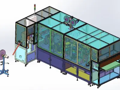 FFC mobile phone flexible flat line production line 3D model