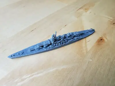 Italian Littorio Class Battleship 3D print model