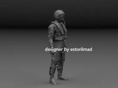 NATO EUROFIGHTER TYPHOON AIRCRAFT PILOT v1 3D print model