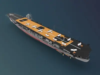 Soryu class Aircraft carrier 3D model
