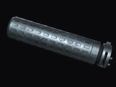 AR-15 Griffin Armament M4SD II silencer Low-poly 3D model