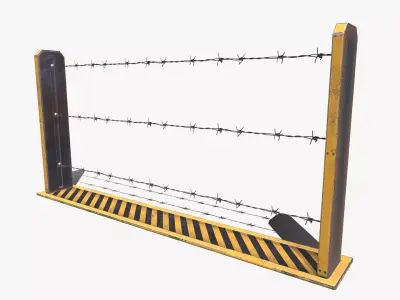 barbed wire 2 Low-poly 3D model