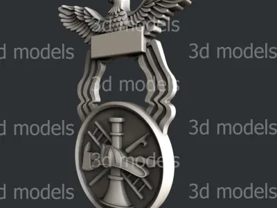 3d STL models for CNC or 3d printer firefighter  3D print model 3D model