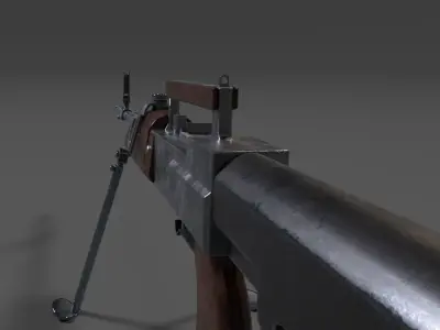 Special Purpose Individual Weapon  1963 Battle Rifle Prototype   Low-poly 3D model