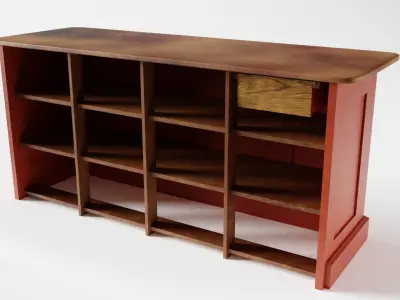 Victorian Shop Counter 3D model