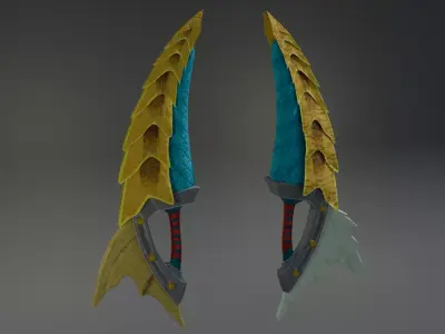 Zinogre Dual Blades  Low-poly 3D model