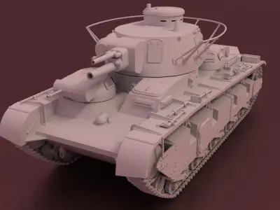 Tank Neubaufahrzeug Ausf A 3D model