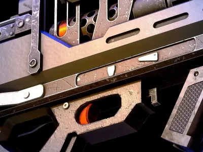 M6 GNR Spartan Laser Gun Low-poly 3D model