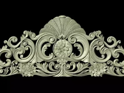 Central decor ornament for furniture 3D model 1162