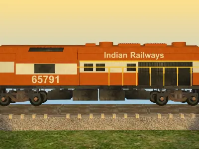Indian Diesel Locomotive 3D Model V2 3D model